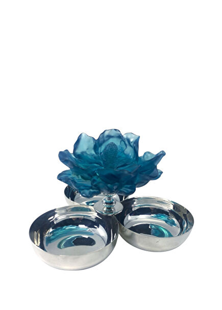 Mavi Nilüfer Üçlü Çerezlik