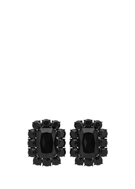 Ninon Square Black Women's Earrings