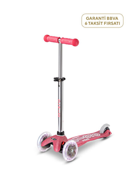 Mini Deluxe Fairy Glitter LED Işıklı 3 Tekerlekli 2-5 Yaş Çocuk Scooter