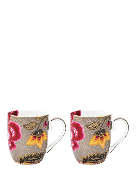 Fantasy Blooming Tales Khaki Porcelain Mug Set