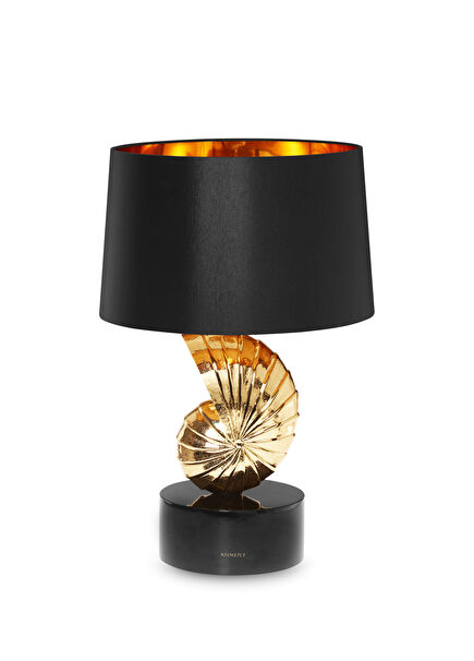 Nautilus Siyah Mermer Abajur