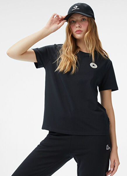 Siyah Kısa Kollu Kadın T-Shirt