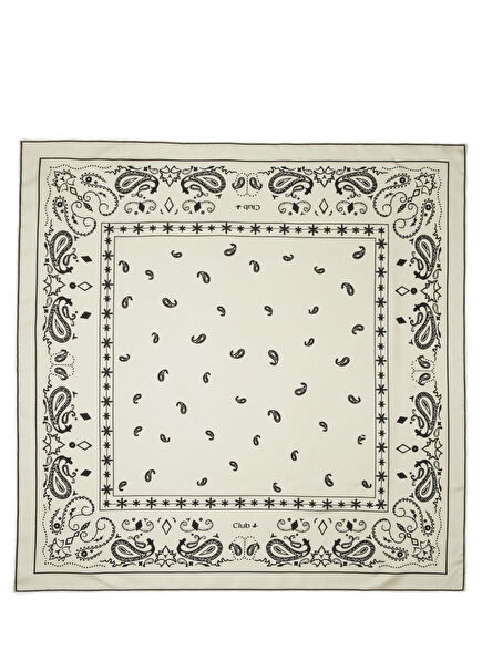 Off-White Black Silk Scarf