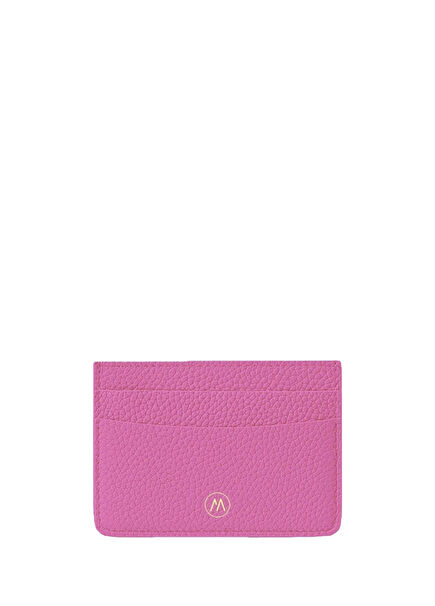 Pink Mini Leather Unisex Kids Card Holder