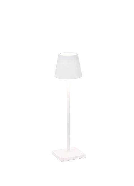 Poldina Beyaz Micro Şarjlı Led Masa Lambası