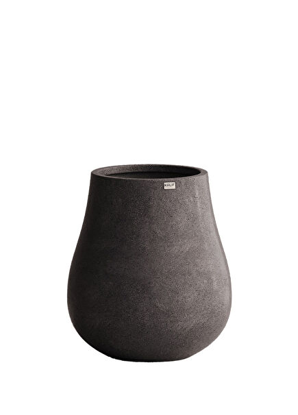 Ash Anthracite Concrete Flower Pot