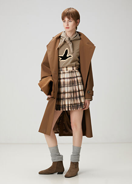 Brown Hooded Overcoat