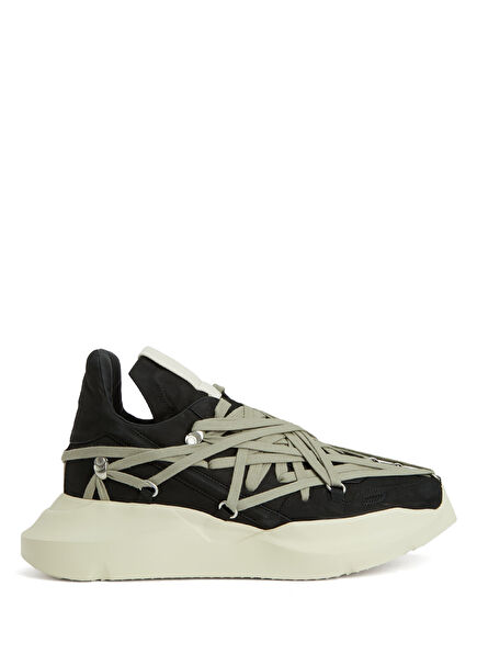 Megalace Runner Black Men's Leather Sneakers