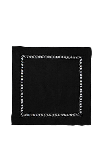 Midnight Siyah Keten 4'lü Peçete Seti 40 x 40 cm