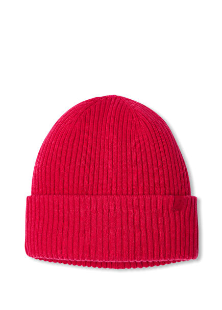 Pembe Ribana Örgü Kız Çocuk Bere