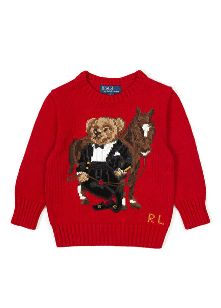 Kırmızı Erkek Çocuk Kazak