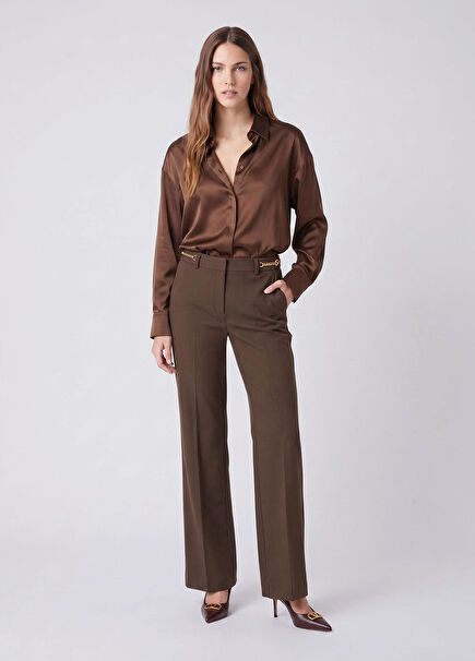 Pants With Brown Logo Accessories