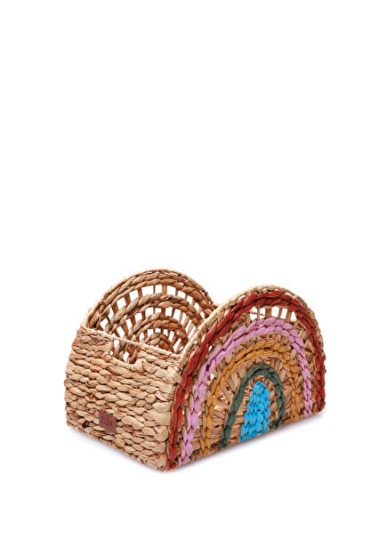 Rainbow Rattan Basket