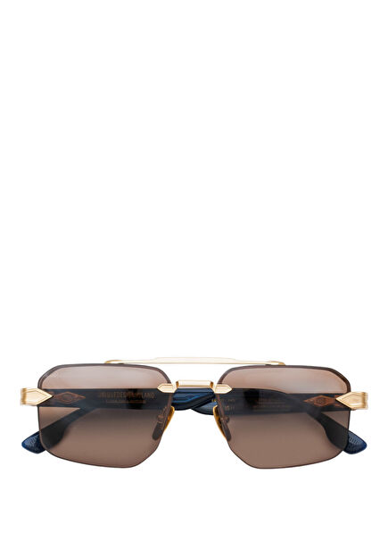 The Bright Altın Lacivert Unisex Güneş Gözlüğü