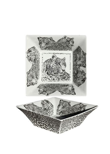 Wild Spirit Beyaz Fine Bone Leopar Kare Kase