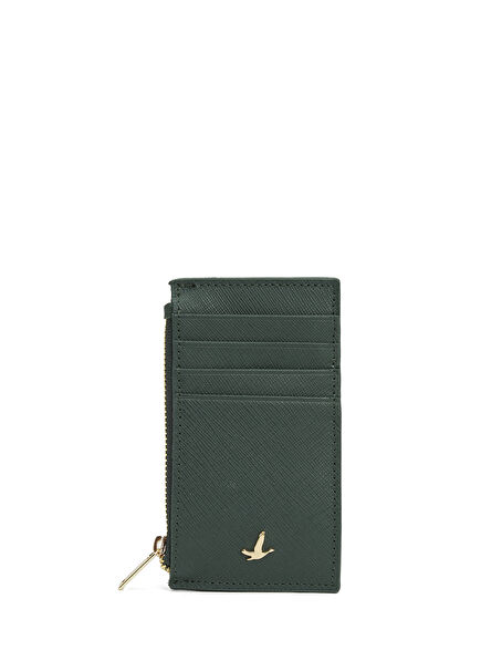 Green Women's Leather Card Holder