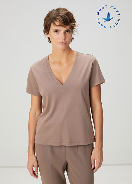 Taupe Basic T-Shirt