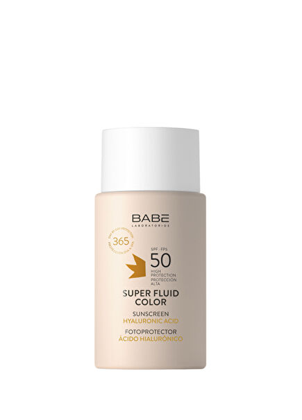 Facial Sunscreen Super Fluid Color SPF50 Hyaluronic Acid Tinted Facial Sunscreen 50 ml
