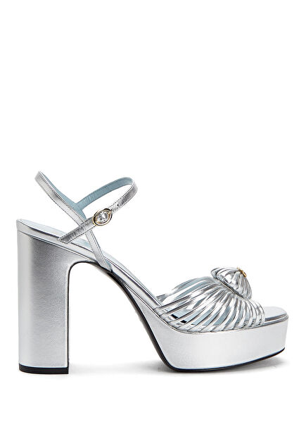 Coeur Royal Silver Women's Leather Sandals