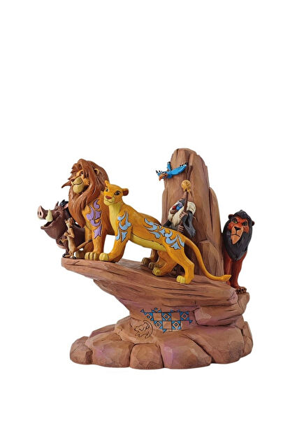 Traditions Lion King Pride Rock Carved In Stone Heykel Figür