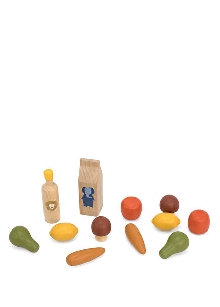 Colorful Wooden Toy Supermarket Set