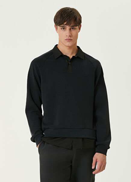 Siyah Logo Detaylı Sweatshirt