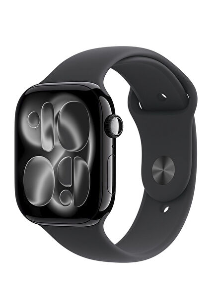 Watch Series 11 GPS 46mm Simsiyah Alüminyum Kasa ve Siyah Spor Kordon Akıllı Saat MEUW4TU/A - S/M