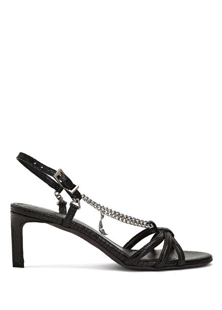 Black Women's Leather Sandals