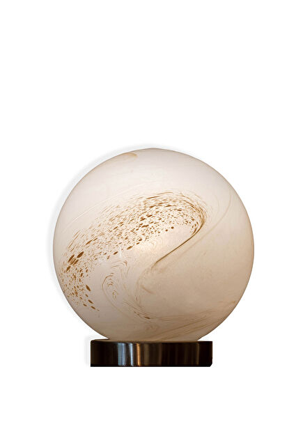 White Cappuccino Handmade Glass Table Lamp