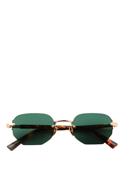 Moonstone Altın Rengi Yeşil Metal Unisex Güneş Gözlüğü