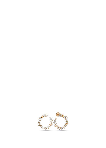 Yellow 18 Karat Women's Diamond Earrings