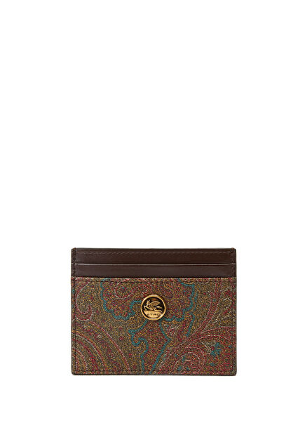 Brown Patterned Women's Card Holder