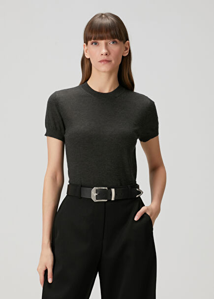 Antrasit Kaşmir Triko