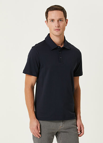 Slim Fit Lacivert Polo T-shirt