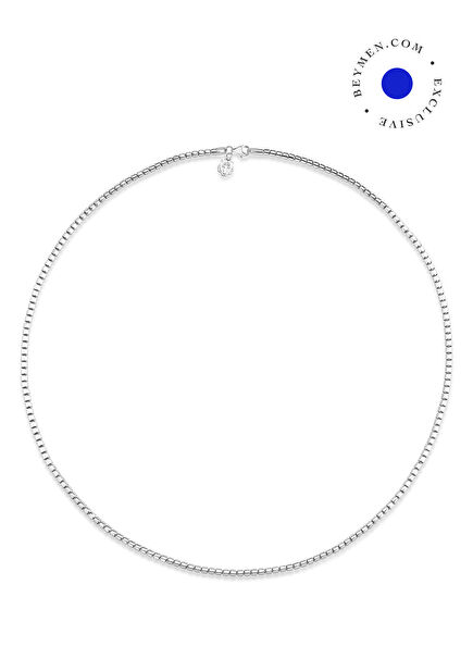 Kaplan Charm Storm Beyaz Altın Kaplama 925 Ayar Gümüş Erkek Kolye