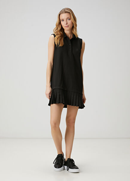 Black Mini Polo Dress