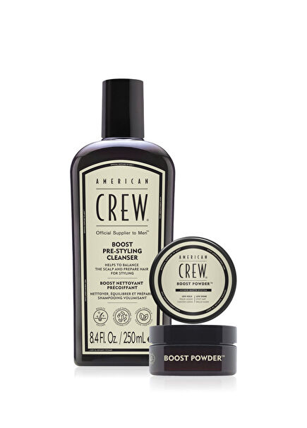 Crew Boost Şampuan 250 ml + Boost Powder Şekillendirici 10 gr 2'li Erkek Saç Bakım Seti