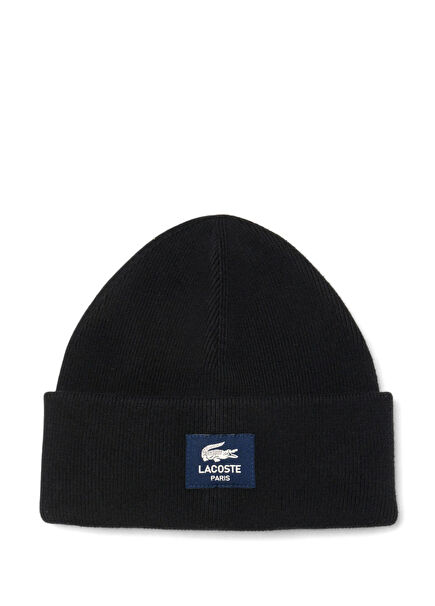 Black Cotton Unisex Beanie
