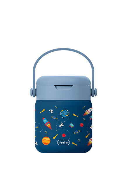 Star Explorer Navy Blue Steel Children's Thermos Lunch Box 360 ml