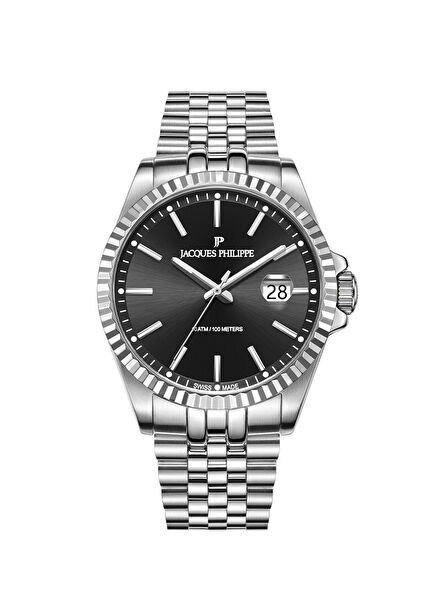 JPQGS591316V2 Metalik Gri Çelik Erkek Kol Saati