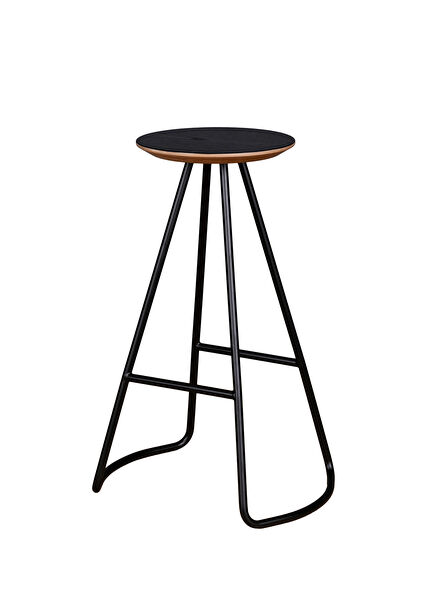 Sama Black Metal Bar Stool