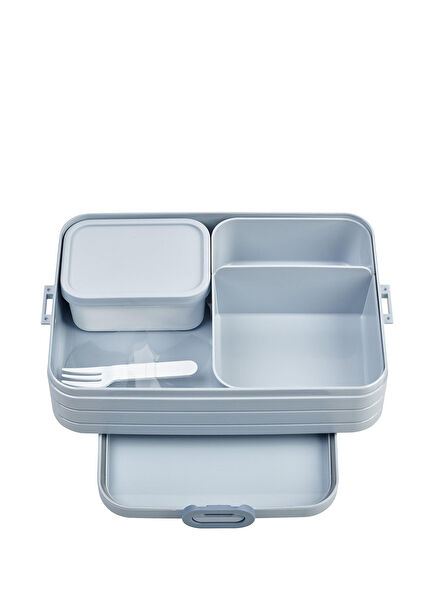 Bento Lunch Box Take A Break Large Bölmeli Mavi Plastik Portatif Yemek Kabı