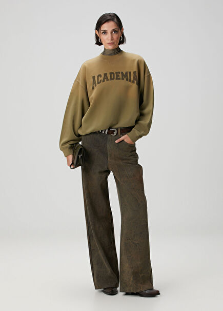 Brown Washed Jeans