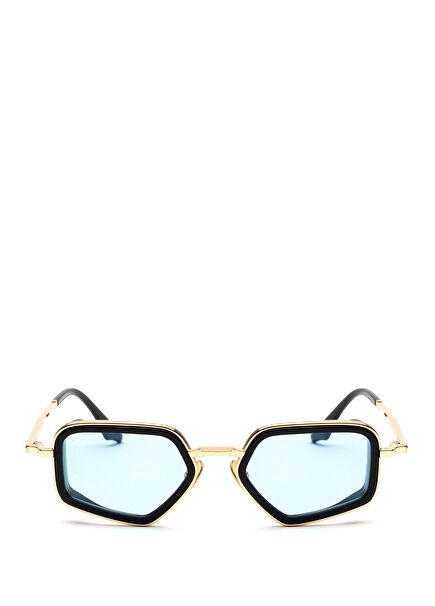 Hillgate Altın Rengi Mavi Titanyum Kadın Güneş Gözlüğü