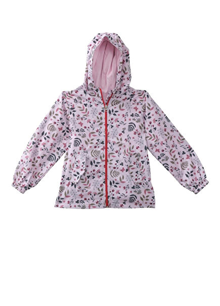 Pink Hooded Unisex Kids Raincoat