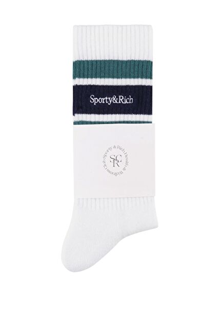 White Green Women's Socks