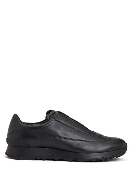 Black Men's Leather Sneaker