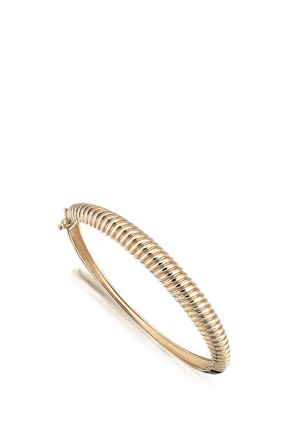 Mon Cher Bangle 14 Ayar Kadın Pembe Altın Bilezik