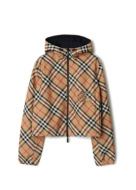 Aes Cropped Reversible Beige Women's Coat