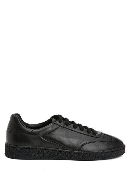 Black Men's Leather Sneakers